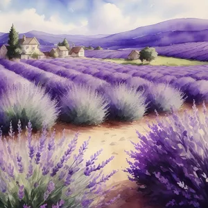 serene lavender field in full bloom