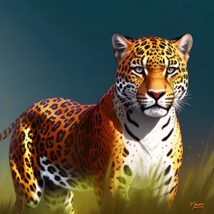 Majestic Leopard: Powerful Predator with Striking Stripes