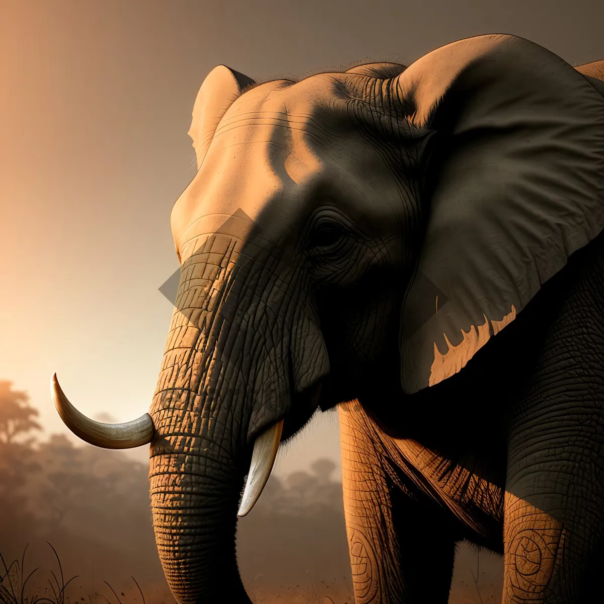 Picture of Majestic South African Elephant in Wildlife Safari