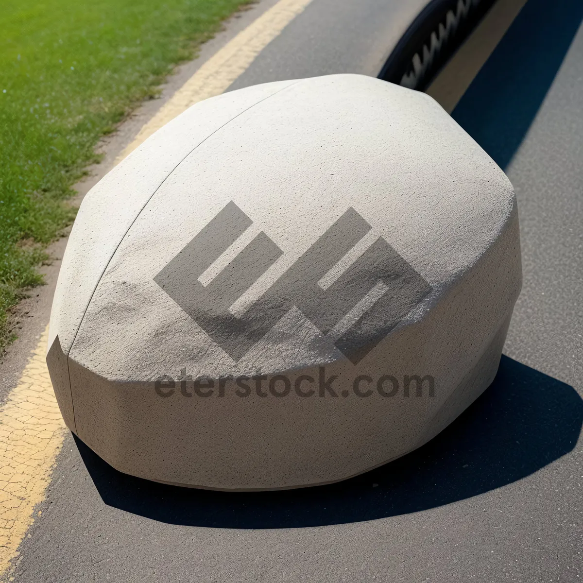 Picture of International Rugby Ball on Grass Field