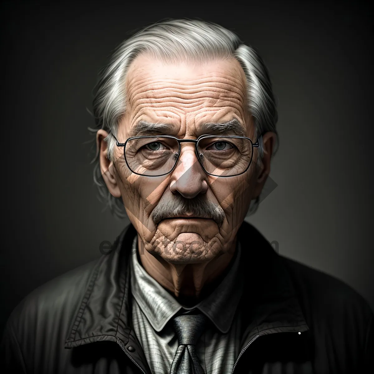 Picture of Experienced gentleman with serious expression and glasses.