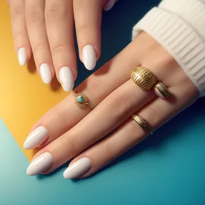 Manicured hands showcasing elegant nail art