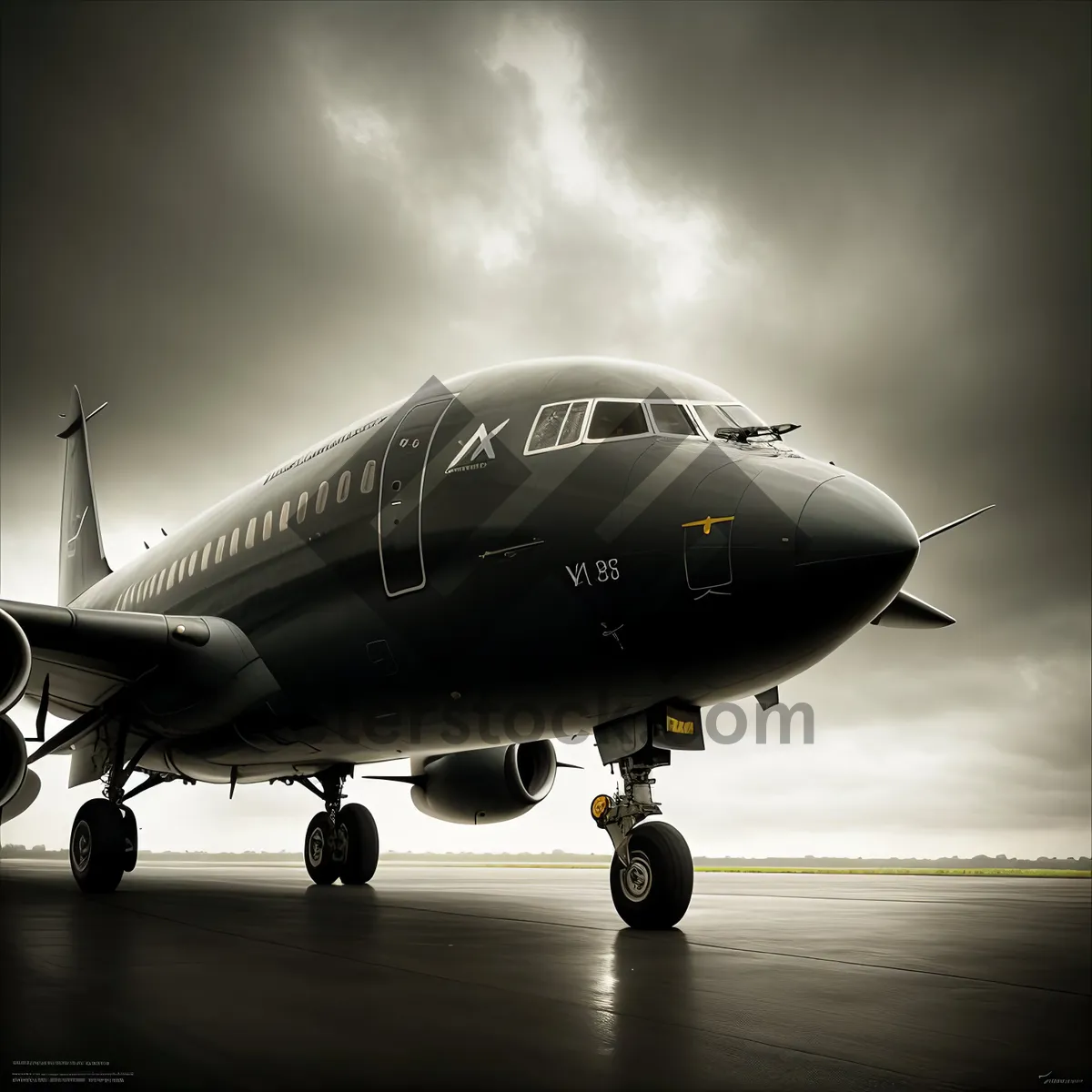 Picture of Skybound Jet Soaring over Airport Runway