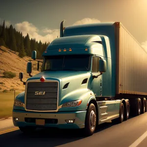 Highway Freight: Fast and Reliable Trailer Truck Transportation.