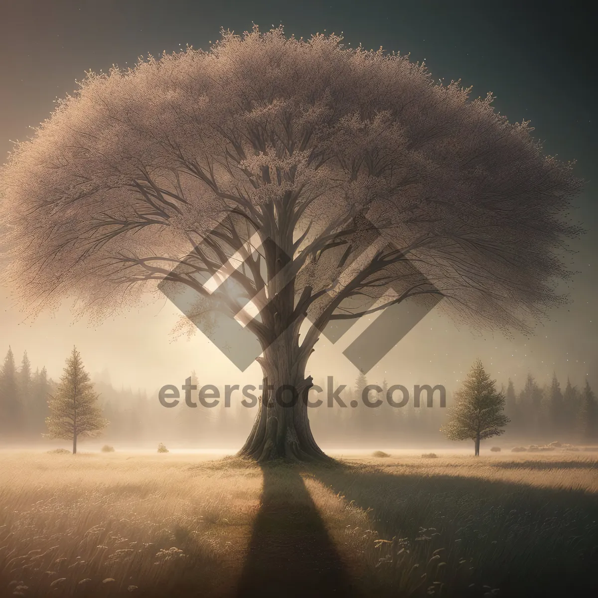 Picture of Frozen Serenity: Winter Landscape with Snow-Covered Fountain