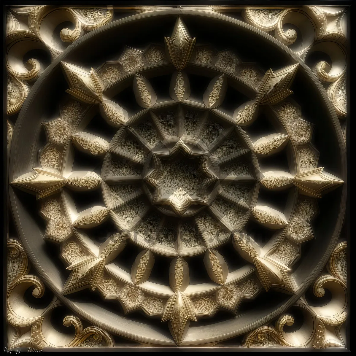 Picture of Patterned Trivet Design with Window-inspired Texture