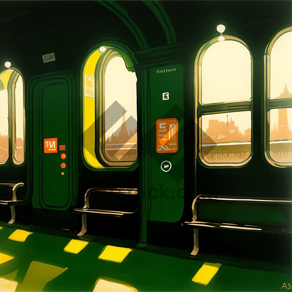 Picture of Subway Train Symbol: Public Transit Icon