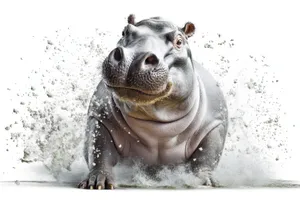 Wild Hippopotamus Portrait in Mammal Menagerie