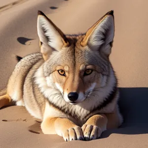 Wild Canine Portrait with Beautiful Fur
