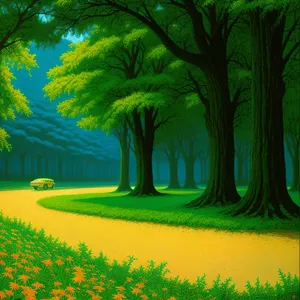 Lush Green Forest in Spring: Serene Nature Paradise