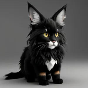 Fluffy Tabby Kitty with Adorable Whiskers.