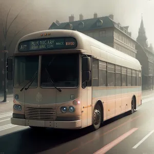 Public Transport Trolleybus on City Street