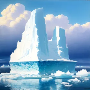 Arctic Crystal: Captivating Frozen Ocean Landscape.