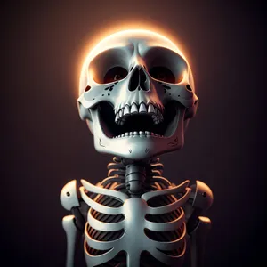 Spooky Skull Sculpture: Bone-chilling bust of human anatomy.