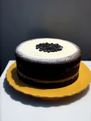 Delicious Chocolate Cake with Coffee Cup