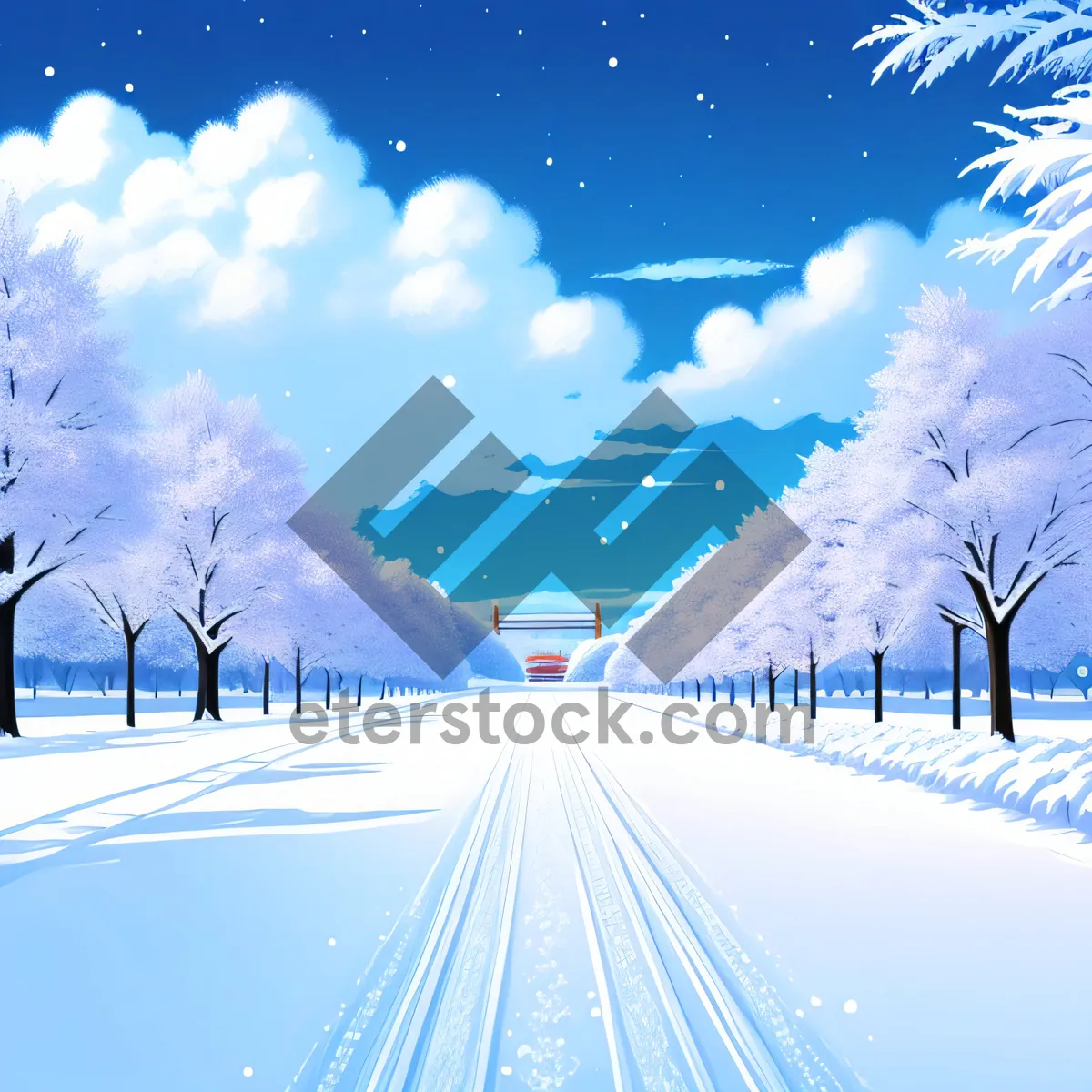 Picture of Frozen Starlight - Winter Wonderland Wallpaper