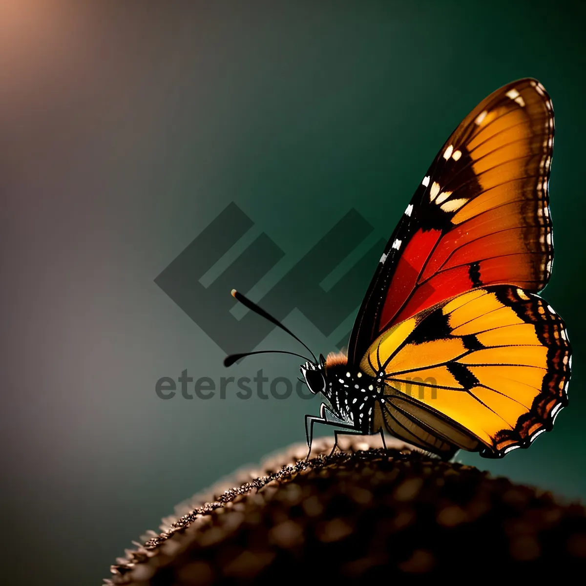 Picture of Vibrant Monarch Butterfly in Colorful Garden