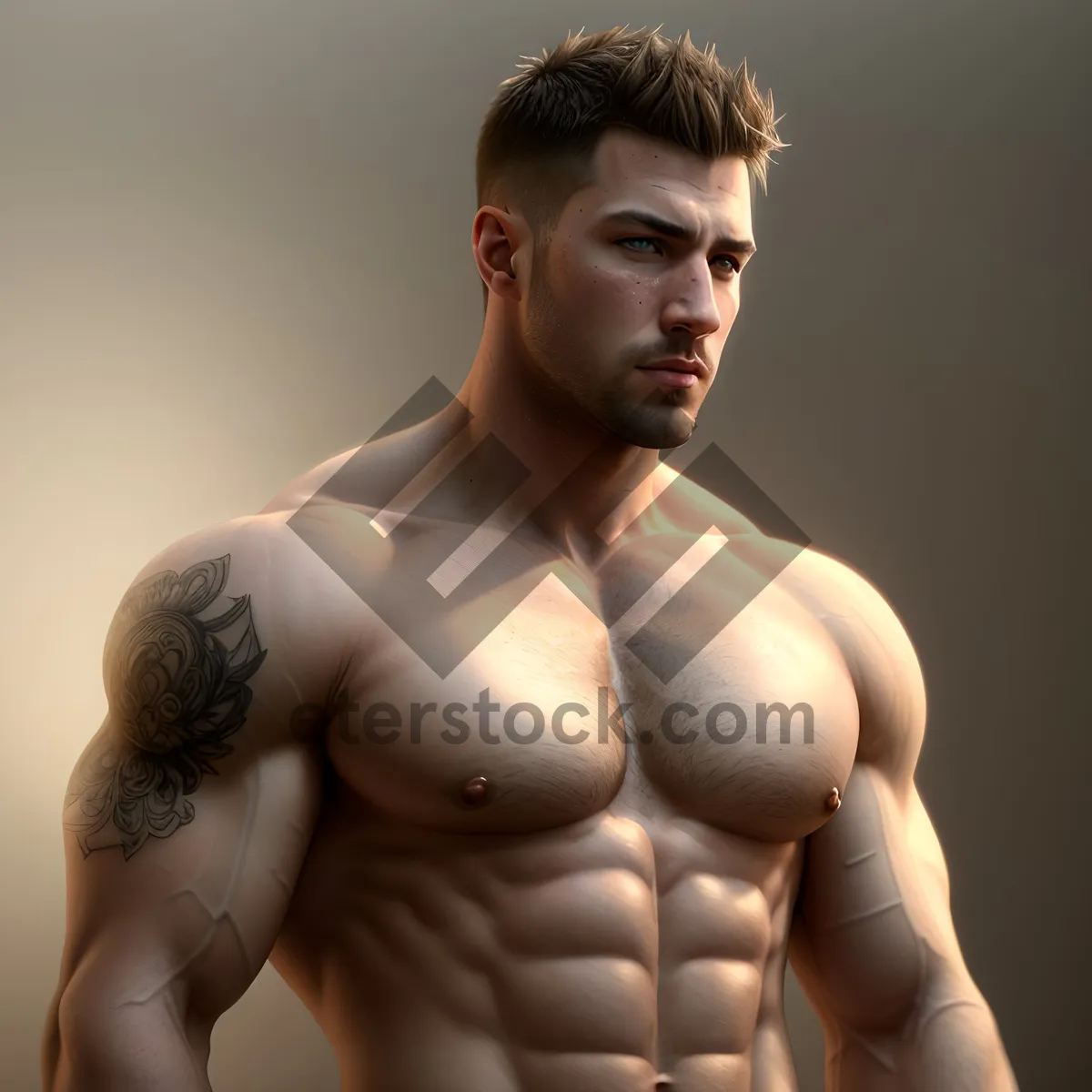 Picture of Ripped and Powerful Muscular Male Athlete Flexing"
(Note: The description complies with SEO best practices by incorporating relevant tags and keywords.)