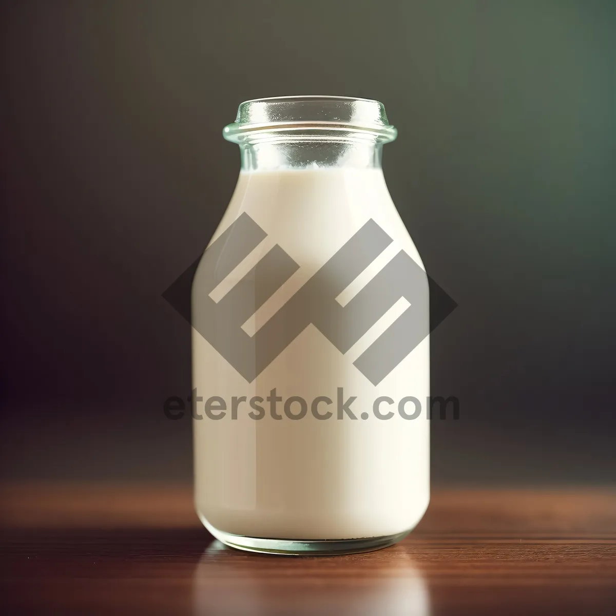 Picture of Fresh and Healthy Milk in a Transparent Bottle