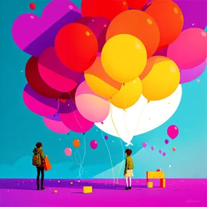 Vibrant Balloon Fiesta: Colorful Celebration of Fun and Art