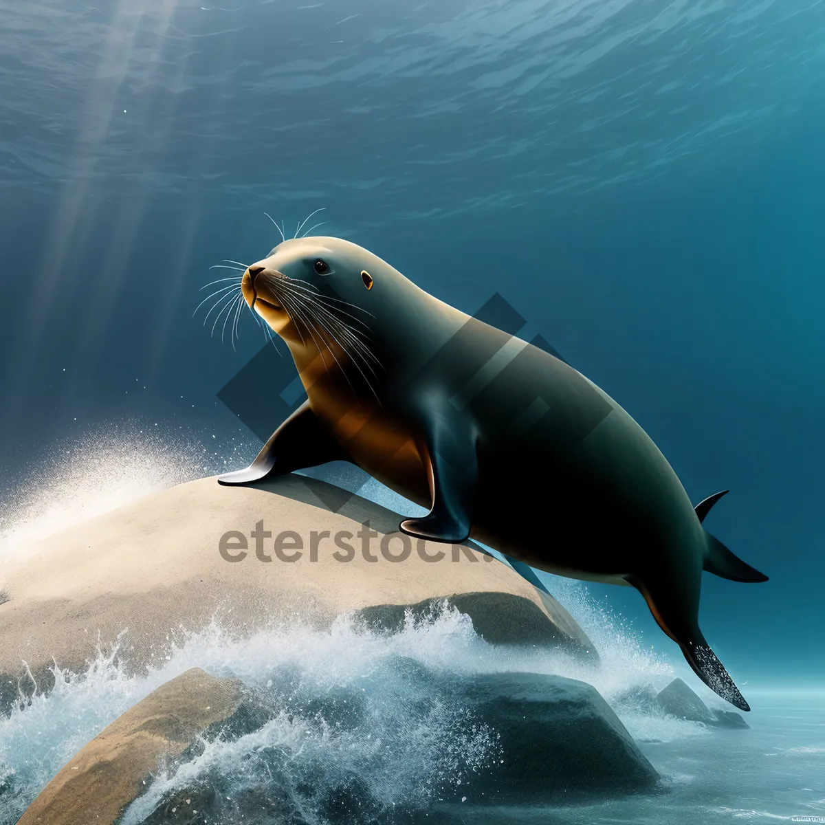 Picture of Water-loving Wildlife Wonders: Marine Mammals in Motion.