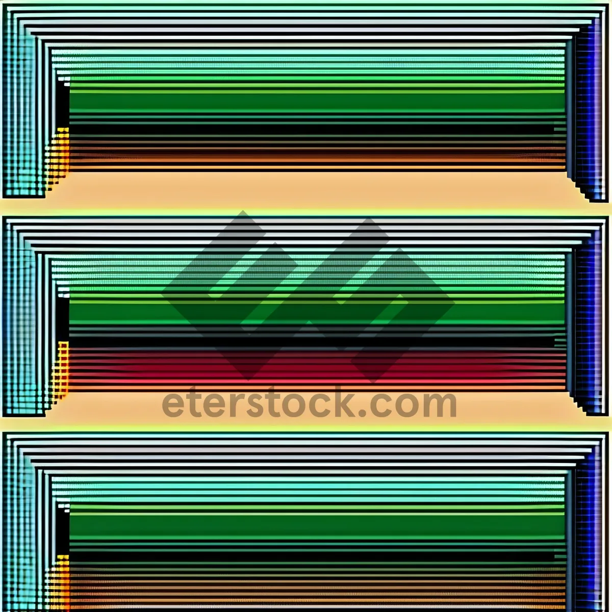 Picture of Colorful Rainbow Pencil Design on Paper