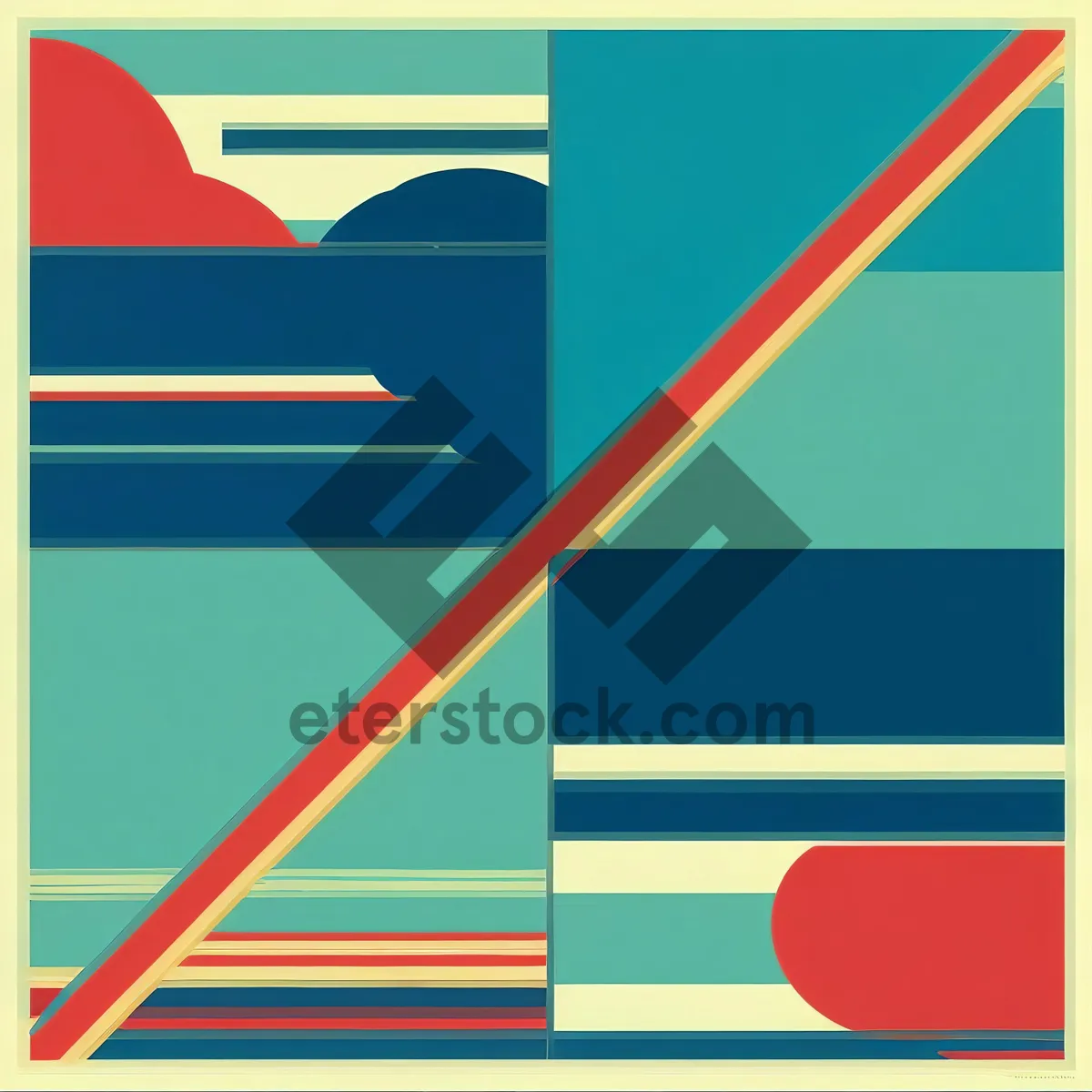 Picture of Elegant 3D Graphic Art Design with Symbolic Shape