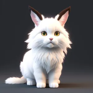 Whiskered Cutie: Adorable White Kitty with Bright Eyes