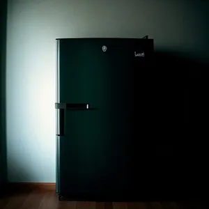 Blank White Refrigerator in Minimalist Home Interior