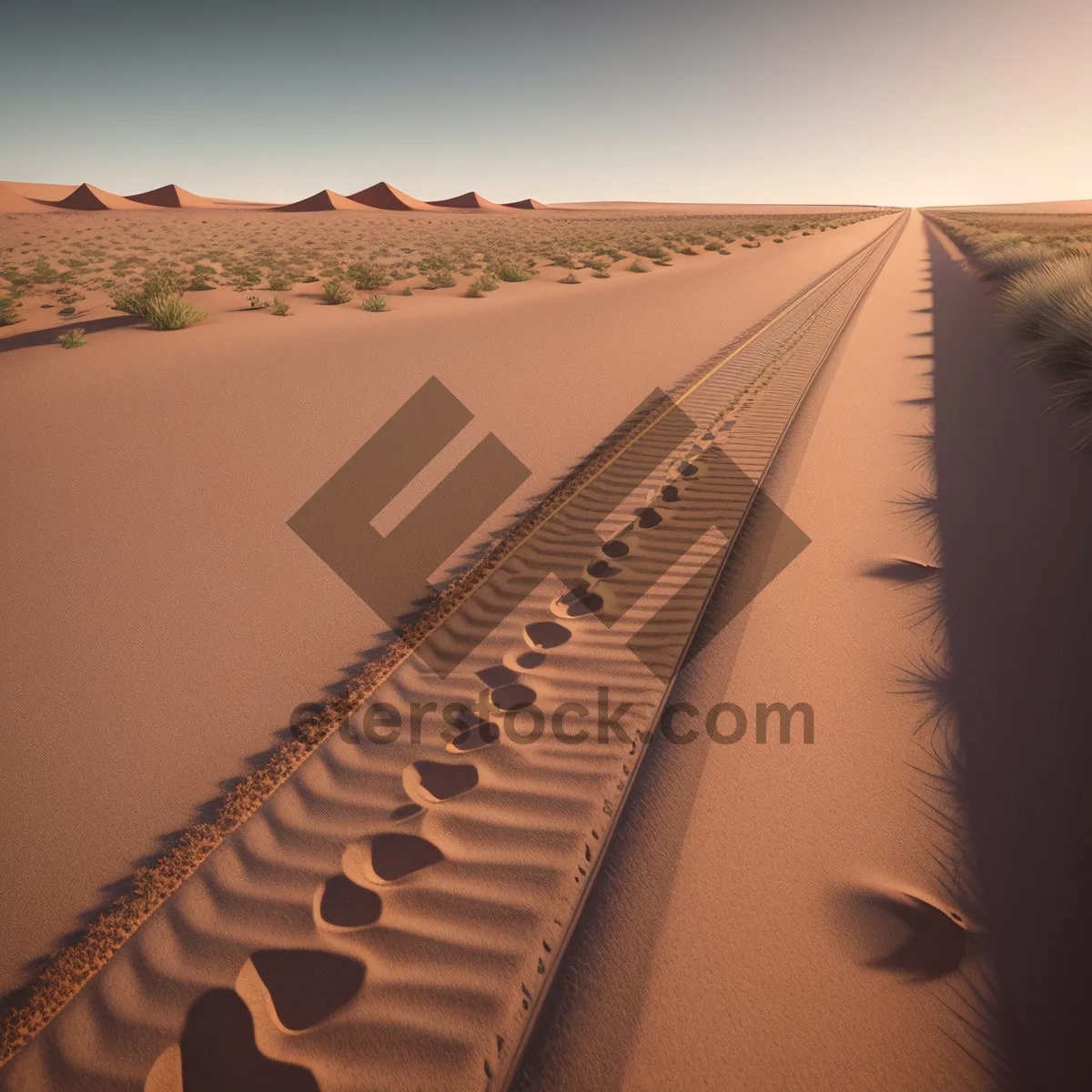 Picture of Rugged Desert Sands: A Spectacular Journey through Earth's Golden Dunes