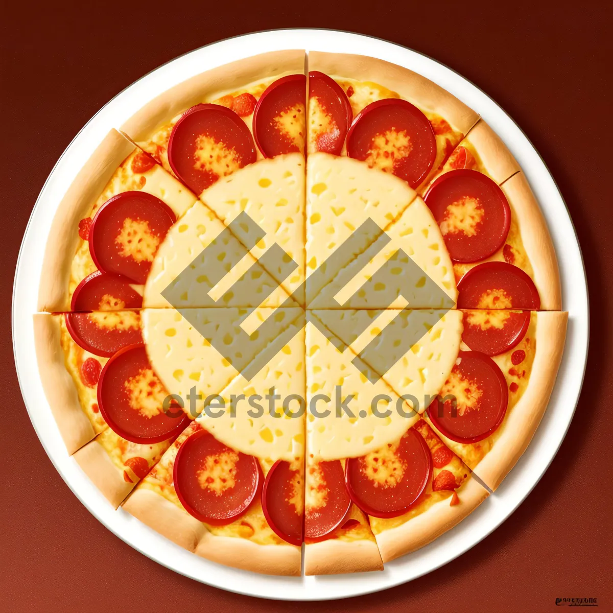 Picture of Delicious Pizza Meal with Cheese and Fruit