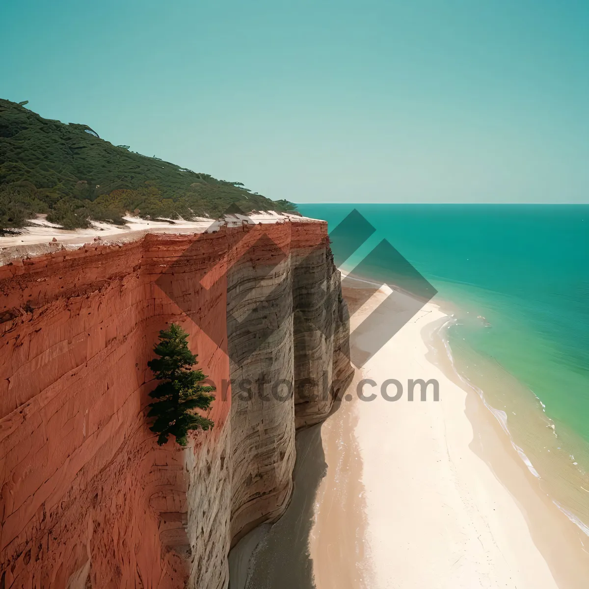Picture of Coastal Cliff at Sunset: Majestic Seaside Serenity