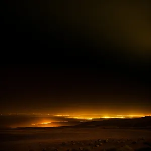 Golden Horizon: Tranquil Sunset Over Ocean Waves