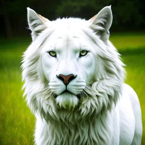 Majestic King of the Wild: Lion with Piercing Gaze