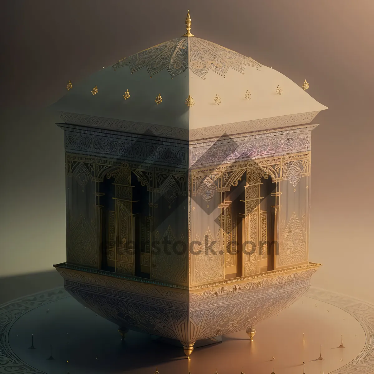 Picture of Sacred Dome: Majestic Mosque Under Blue Sky