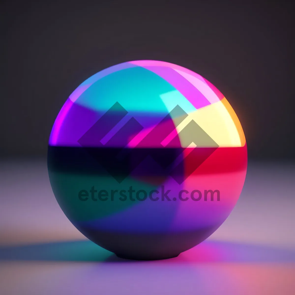 Picture of Shiny 3D Globe Icon with Reflection
