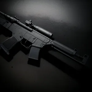 Black Military Assault Rifle with Auto-loader