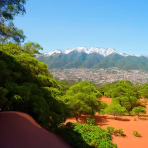 Majestic Highland Landscape with Mountain Range and River