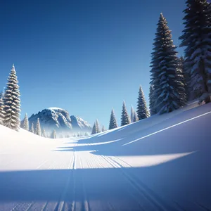 Winter Wonderland: Majestic Snowy Alpine Landscape