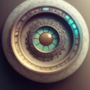 Radiant Navigational Circle Art: Magnetic Compass Wallpaper