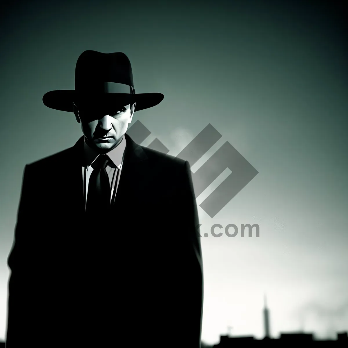 Picture of Businessman Silhouette Looking Out