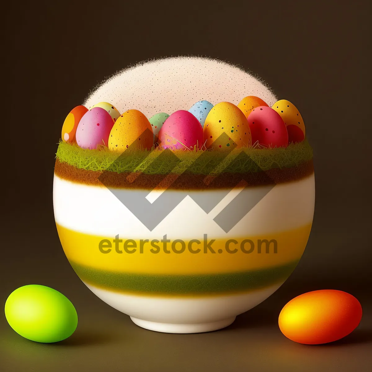 Picture of Colorful Egg Candy - Sweet Confectionery Delight