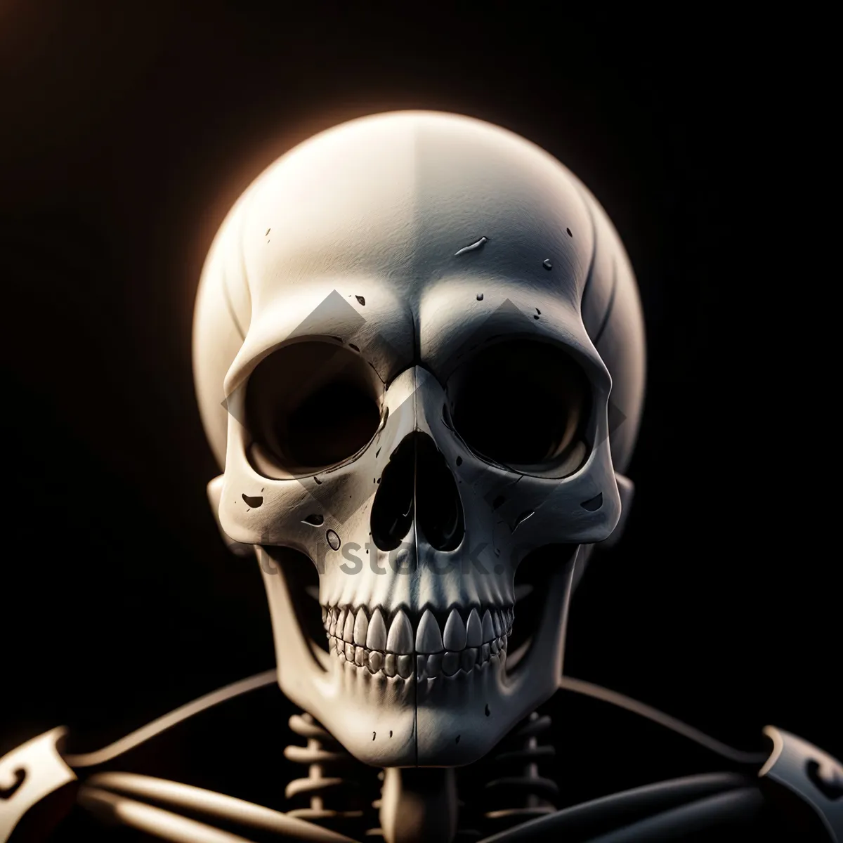 Picture of Terrifying Pirate Skull - Horrific Skeleton Image