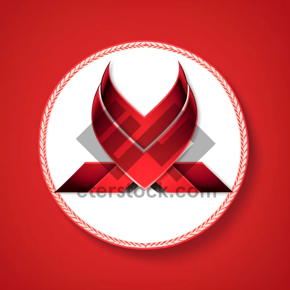 Picture of Shiny Heart Button Design - Love Symbol Icon