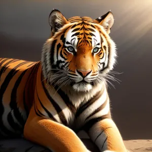 Majestic Tiger Stares into the Wild