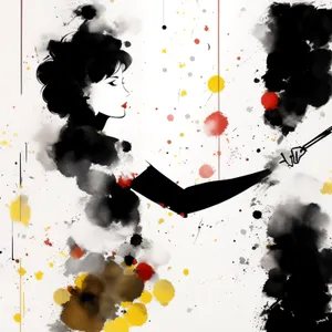 Abstract Ink Splash Decoration - Artistic Graphic Design