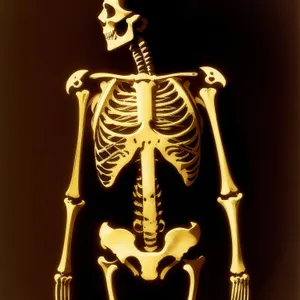Human Skeletal Structure - X-ray Visualization of Spinal Anatomy