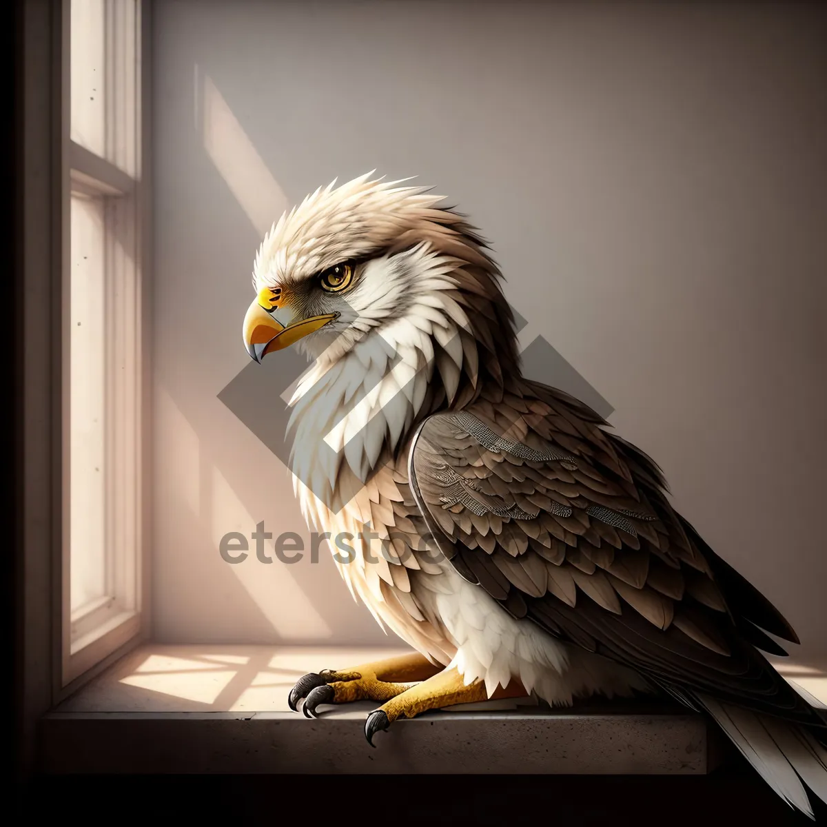 Picture of Bald Eagle: Majestic Hunter with Piercing Eyes