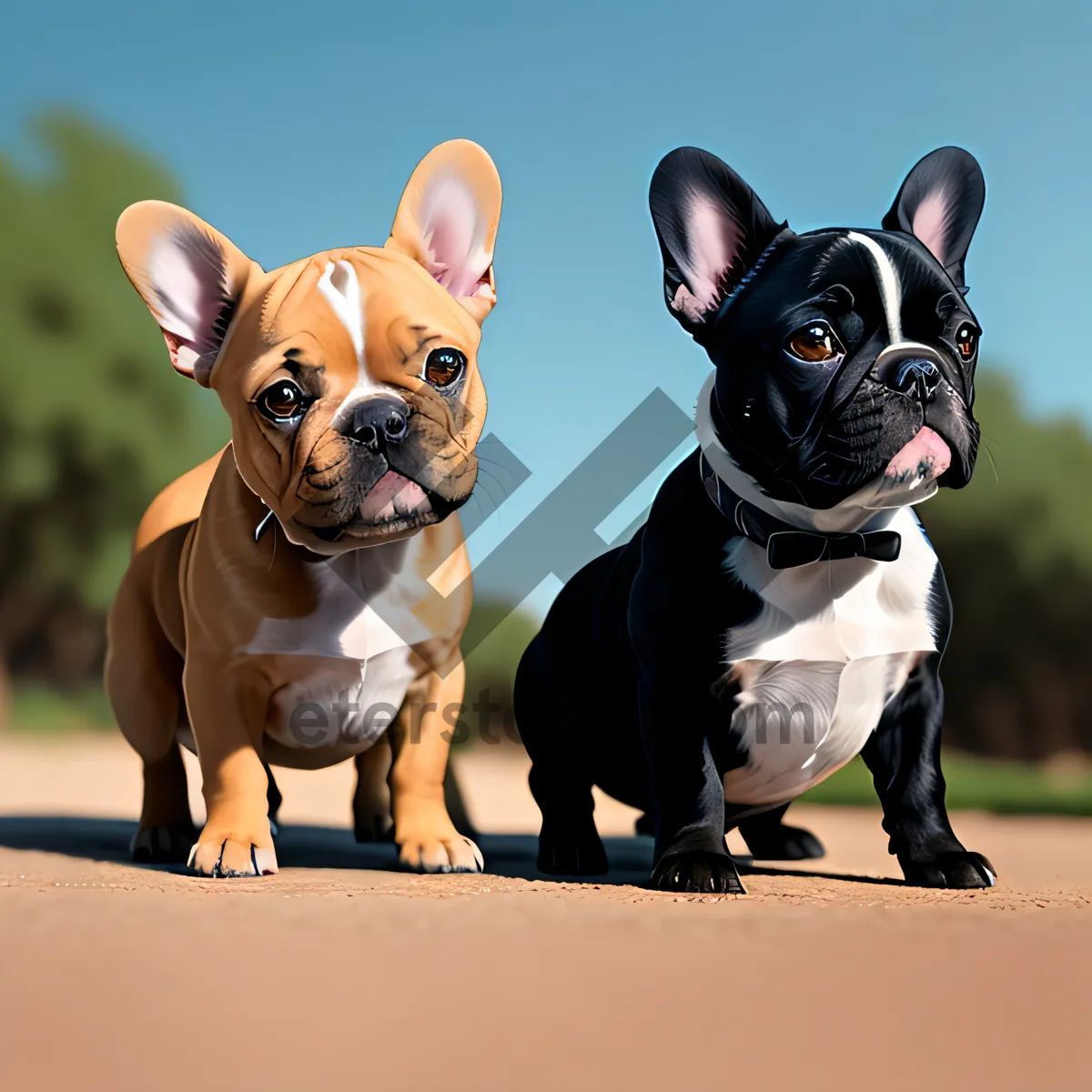 Picture of Adorable Bulldog Puppy with Wrinkles - Purebred Canine Portrait
