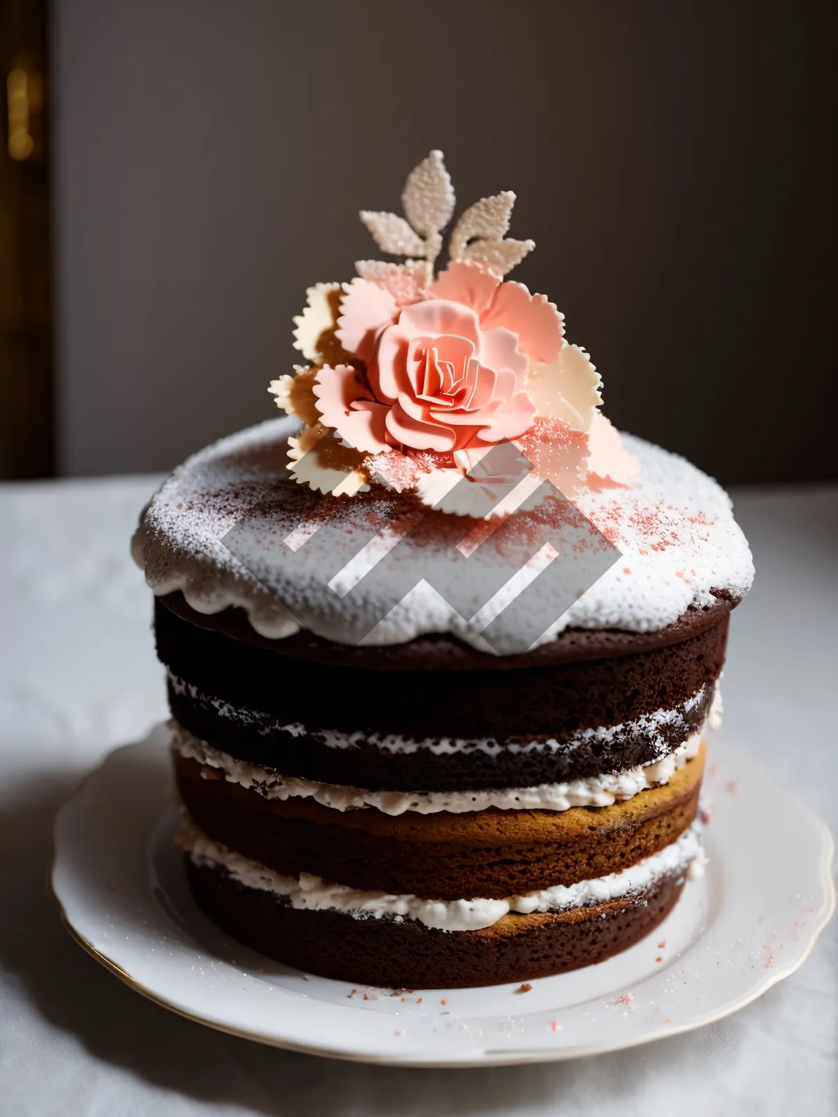 Picture of Delicious Berry Cream Cupcake with Chocolate